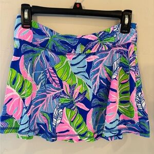 Lilly Pulitzer Luxletic Logo skirt with shorts— Blue,pink,green